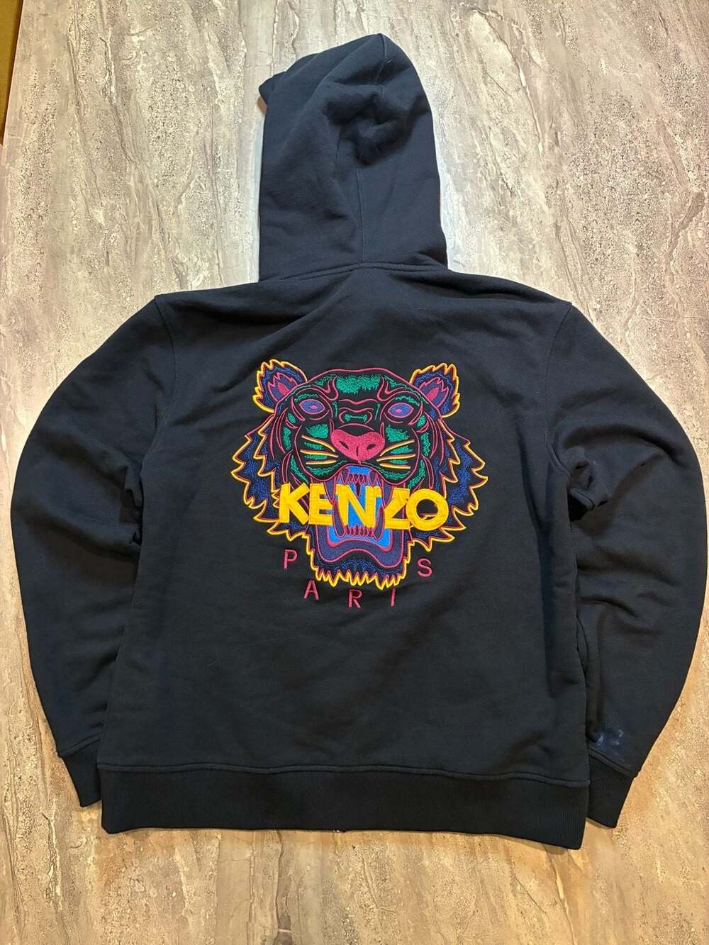 Kenzo Tiger Zip Hoodie Size M Black